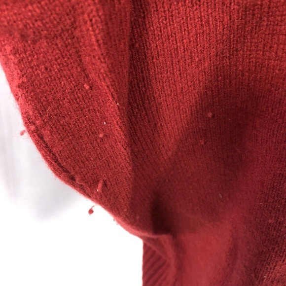 Jos A Bank Mens Size XL Lambs Wool Blend 1/4 Zip Red Sweater Mock Neck Pullover - Picture 4 of 14